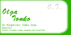 olga tomko business card